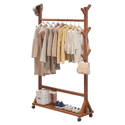 Shilanmei �n���K�[���b�N �X���� �L���X�^�[�t�� �ߑ����b�N ��60/80/100x���s��35x����155CM �R�[�g�|�� �R�[�g�n���K�[ �ߗގ��[ ������� ��e�� ��� �ߗގ��[ �I�t�� ���萫 �ړ����₷�� �g���ȒP �ω׏d50kg �l�G��