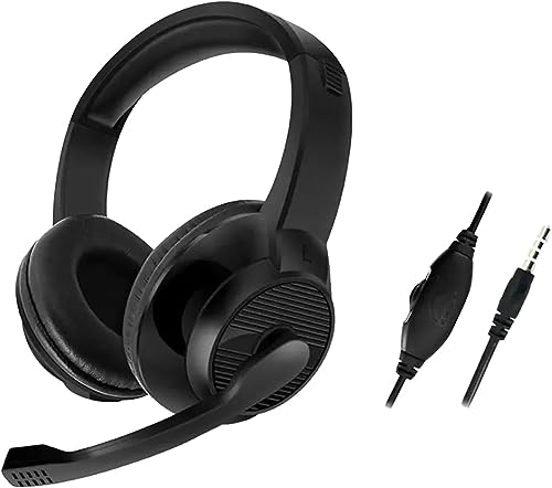 SDMAX 1x Gaming Headphones with Mic Headset 3.5MM Wired Headband 360 Vibration Sound GM00, Volume Control Headphone with Microphone, Stereo Bass