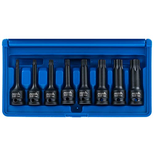 Set di chiavi a bussola Torx, 1/2, T30-T80, 8