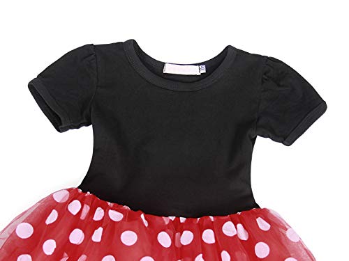 AmzBarley Baby Meisjes Polka Dot Jurk Kids Fancy Party Dressing Up Kostuum Kind Verjaardag Jurken Outfit Halloween Cosplay Muis Oren Hoofdband - Image 4