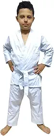 Kimono Infantil Judô Reforçado Acompanha Faixa Branca - IRON HANDS - Criança - Unissexo - Kimono - Judô
