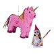 Relaxdays 10024662 Pinata Einhorn, zum Aufhängen, Kinder, Mädchen, Geburtstag, zum Befüllen, HxBxT: 47 x 43 x 13 cm, rosa-pink