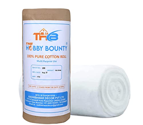 Image of THB 500gm Pure Cotton Wool Roll For Makeup Remover Cotton Pads For Face | Toner application |Ultra Soft |Cotton Facial Cleansing Wipes For Parlor and Baby Care - 500gm, Pack of 1