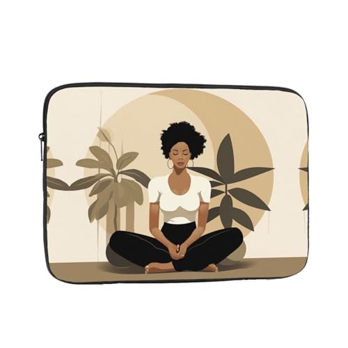 Yoga Poses Laptop Case Sleeve 13 inch, Shockproof Protective Notebook