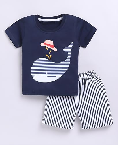 Image of Toonyport Boys Summer 3 Packs Of T-shirts and Shorts Combo Set (Multicolors)