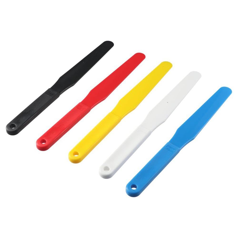 hobbyhub 5pcs Screen Printing Spatula, 5 Colors 11.3 Inch Length Plastic Ink Spatulas Ink Scoop Silk Screen Printing Shovel for Silk Printing