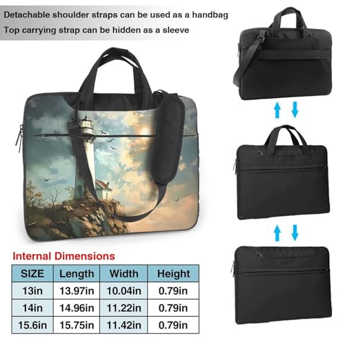 Sac ordinateur portable 14 pouces protégez votre pc noir imprimé chic - 4