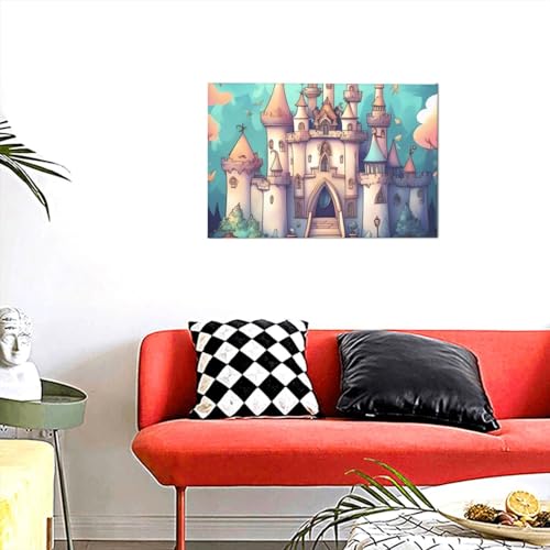 Toile décorative château classique 30,5x45,7cm décoration murale