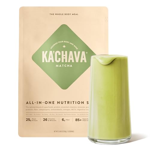 Ka’Chava Whole Body Meal Shake Matcha 2 lb – Vegan Protein Powder...