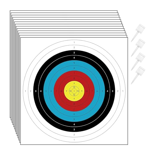 Yuattory Papel para Objetivos de Tiro con para Patio Trasero, 30 Piezas de Objetivos de Flecha de para Objetivos de Caza y Tiro con, Accesorios de PráCtica de Tiro