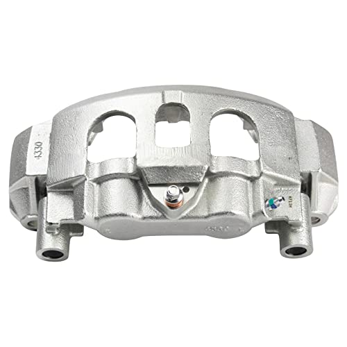 Image of TRQ Rear Driver and Passenger Side Brake Caliper Set Caliper Brackets Hardware Compatible with 2012-2021 Nissan NV1500 2012-2021 NV2500 2012-2021 NV3500 2016-2023 Titan XD