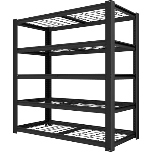 PrimeZone Estantes de almacenamiento resistentes, 36 pulgadas de ancho x 16 pulgadas de profundidad x 72 pulgadas de alto, estantería de alambre ajustable para garaje, estante de metal industrial de 5