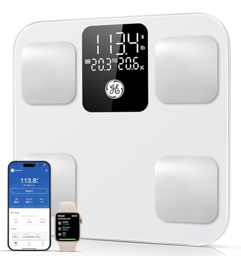GE Smart Scale for Body Weight: Body Fat, BMI, Digital Bathroom S...