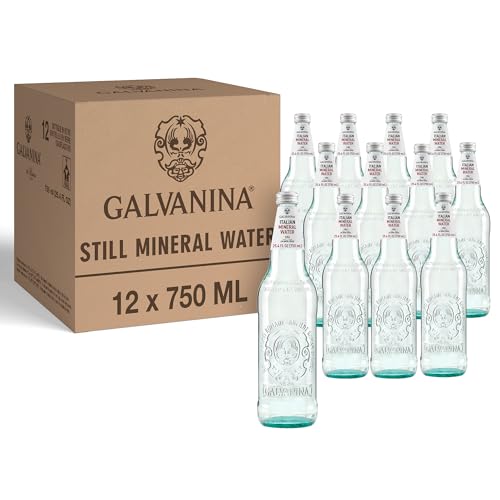 Image of Galvanina Still Mineral Water - Premium Italian Mineral Water, 750 ml (12 Glass Bottles) | Pure, Smooth Hydration with Clean Mineral Finish.