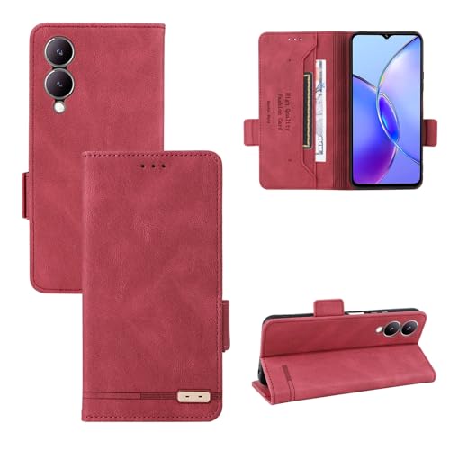 Housse Vivo Y17S rouge pour sécuriser vos cartes lors de vos sorties