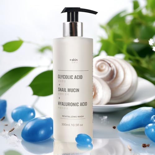 +skin Glycolic Acid, Snail Mucin, and Hyaluronic Acid Wash