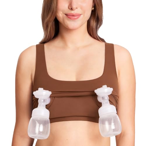 Image of MOMANDA Pumping Bra Longline Square Neck Sleeveless Maternity Workout Tank Tops for Women