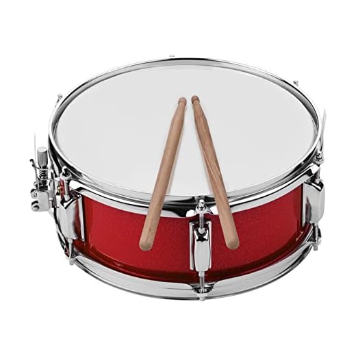 Sunydog Caja de 12 pulgadas con baquetas, correa para el hombro, instrumento de percusión con llave de tambor para estudiantes principiantes, caja de marcha, juego de caja portátil(Rojo)