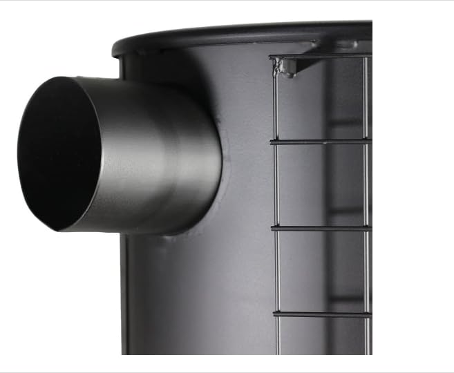 EL ALMACEN DEL PROFESIONAL Estufa Grande Redonda De Carbon, Salida Tubo 120Mm, Potencia 9,5Kw Para Calentar Una Superficie De 50 M², Chapa Negra