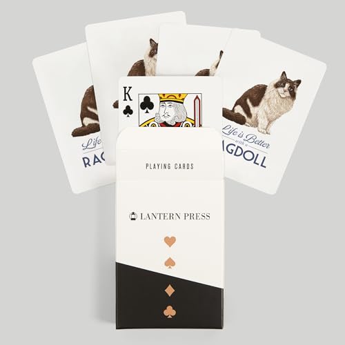 Lantern Press Baraja de 52 Cartas de Póker Ragdoll Cat miniatura 6