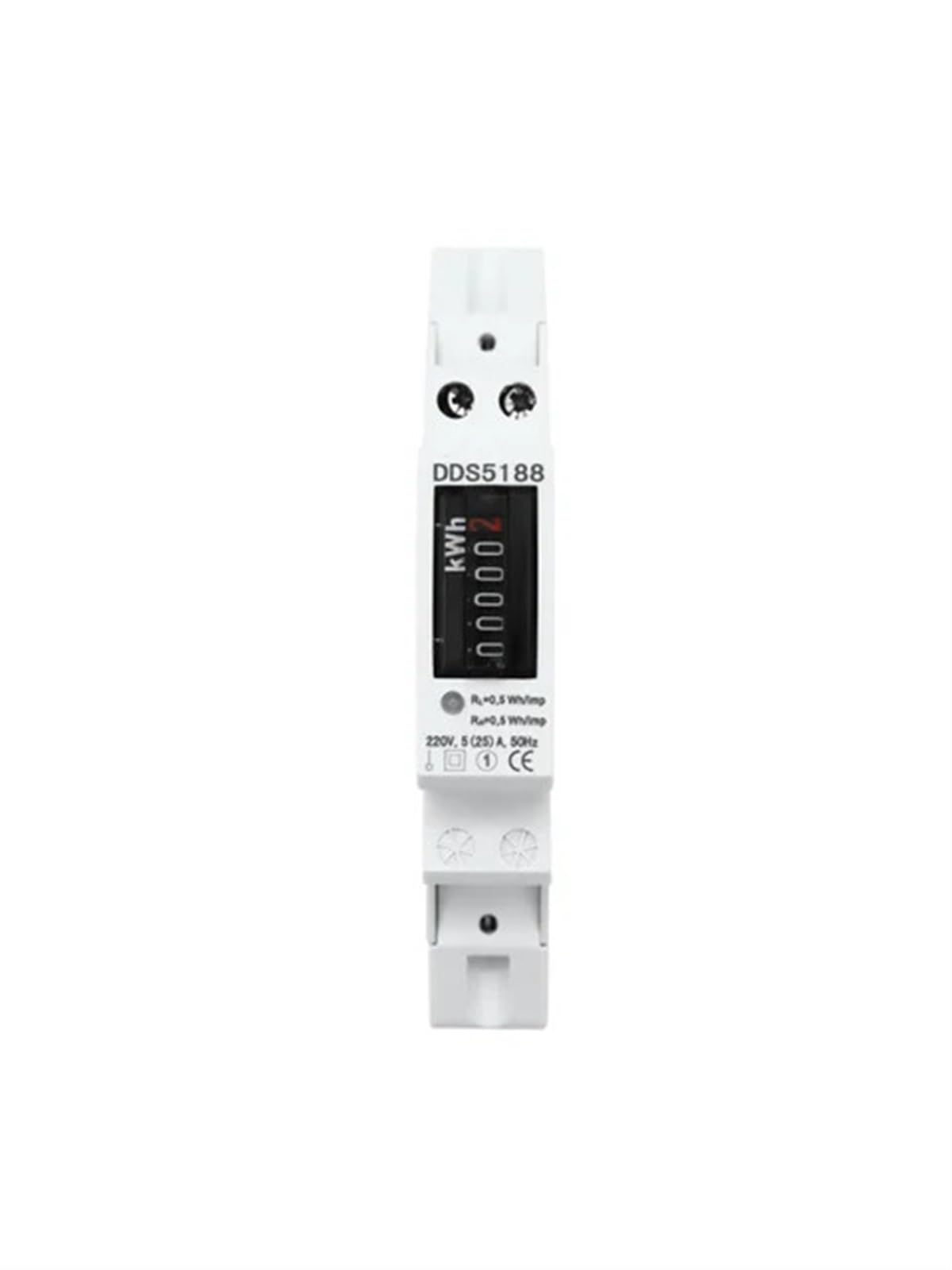 Medidor de consumo de energía eléctrica monofásica electrónica doméstica, vatímetro, contador de energía KWh, 32 A, CA 220 V, 50 Hz, 1 unidad(5-20A)