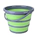 Produktbild LUOSI Tragbare Faltbare Runde Outdoor Eimer Silikon Fässer Fischköder Autowaschanlage Camping Eimer Bad Küche Zubehör 10L (Color : Green)
