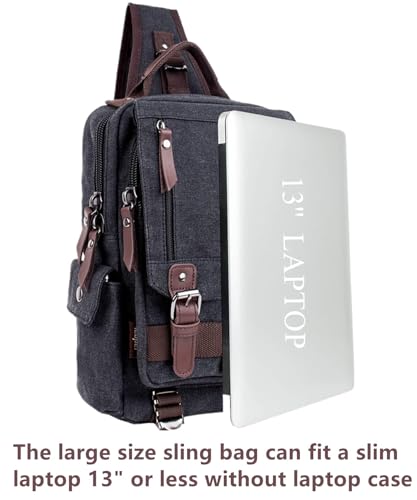 Image of Leaper Messenger Bag Water-Resistant Sling Bag Cross Body Bag Shoulder Bag
