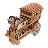 Chariot mélodique : matériau en bois sélectionné, difficile à déformer à casser, modèle de chariot