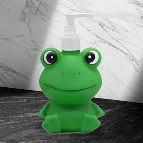 Botella de champú para niños dosificador reutilizable de rana para baño infantil 5