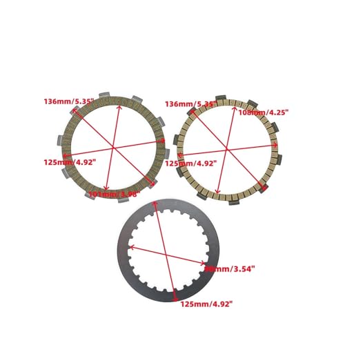 Kit disques de friction embrayage résistant pour moto TNT600
