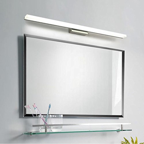 Lozse 16W LED Luminaire Salle de Bain Eclairage Salle de Bain Lumière Blanc Froid AC90-240V Applique Murale Acier Inoxydable 120cm