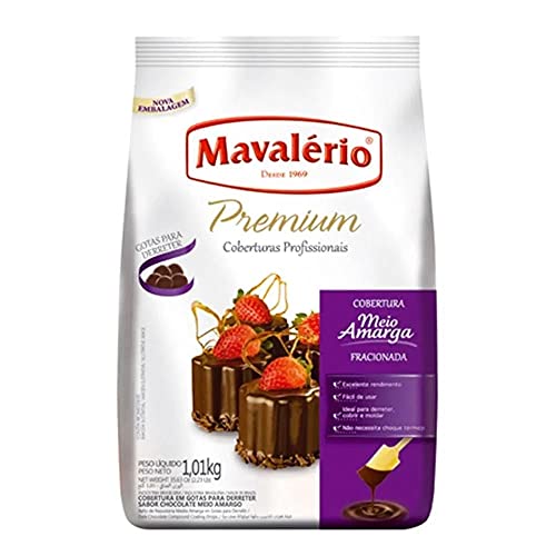 COBERTURA PREMIUM GOTAS MEIO AMARGO 1,01KG MAVALÉRIO