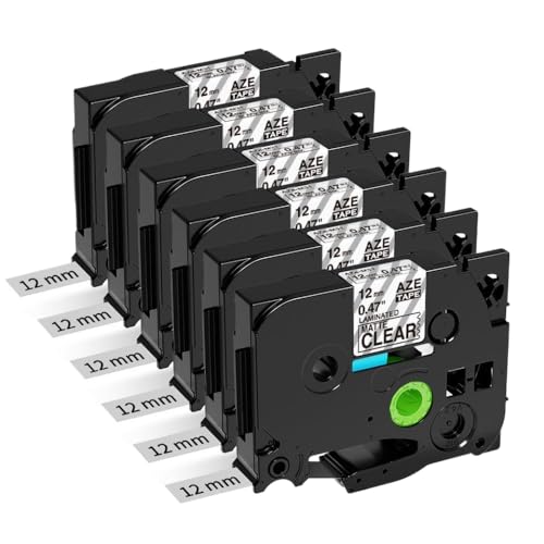 6PK TZE-231 BLANC 12mmx[J[p̌݊̂e[vTZ-231 221 211fPT-H100xv^[ɓK܂(Black on Matt Clear)