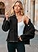 Glamaker Womens Jean Jackets Cropped Casual Denim Jacket Button Down Vintage Loose Frayed Hem Fall Coat with Pockets(Denim Black,X-Large)