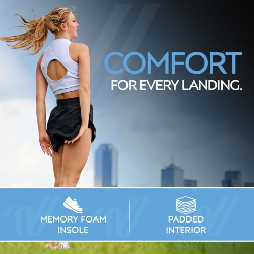 Image of Varsity Spirit Ascend Air White Cheer Shoes and Black Cheer Shoes for Women - Competition Cheerleading Gear