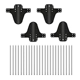 4 Pezzi Parafango MTB, Parafanghi Mountain Bike, Parafanghi Bicicletta Anteriore e Posteriore in Fibra di Carbonio, Mud Guard Leggeri con Fascette per Mountain Bike Ciclismo Strada Fuoristrada