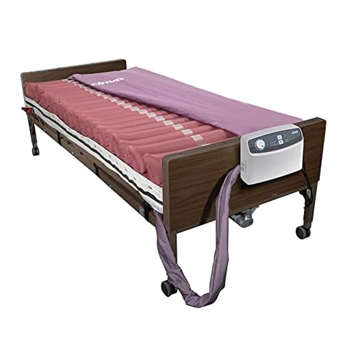 Drive Medical Med Aire Low Air Loss Mattress Replacement System with Alternating Pressure, Dark Purple, 8"