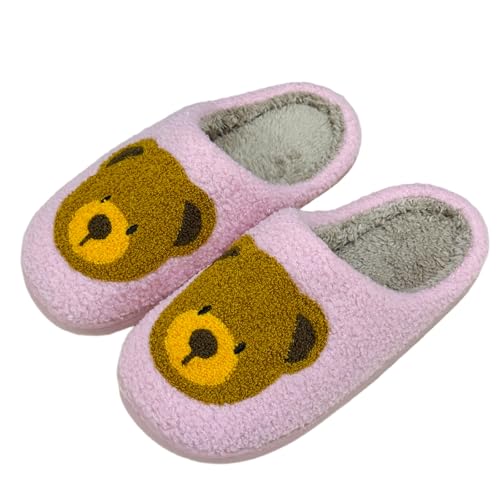 Image of Women's Men's Cute Frog Slippers Fuzzy Memory Foam Kawaii Cartoon Animal Slippers Winter Warm Fluffy Shoes