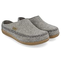 HAFLINGER Blizzard Credo Filz Pantoffel mit Gummisohle Hausschuh Schwarz, Gr. 38 – Ansicht 5
