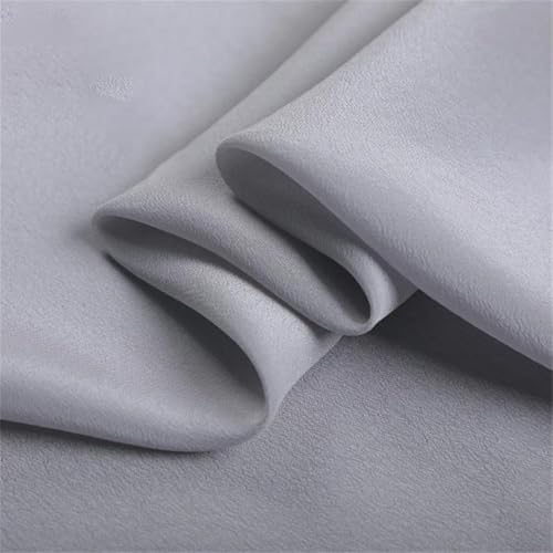 Silk Double Crepe Fabric Solid Color Soft Textile - 3