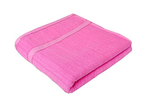 Image of Space Fly Cotton Towels for Bath | 600 GSM Bath Towel | Luxury Towel for Bath | Gym Towels for Men Sweat | Towel for Bath Women | Towel for Bath Large Size Men | Soft Towel (Blue&Pink)