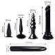 Sadodo 10 Stück Vibrator Anal Plugs Set für Frauen & Männer Sex Spielzeug Anal Massage Vibratoren für Silikon Anal Dildo Butt Plug Buttplug Anfänger Set Analkette Geschenk für Paare (Schwarz 10)