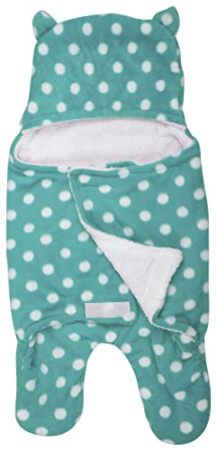 Image of New Born Multi-Purpose Baby Boy's and Baby Girl's Blanket and Sleeping Bag (Sea Green Dot, 0-6 Months)