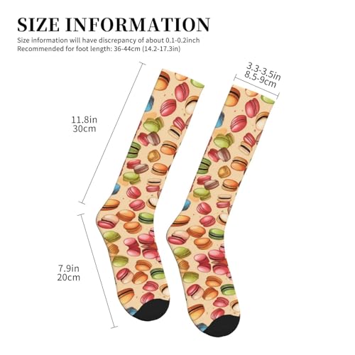 Macaron Biscuit Flavored Print Compression Socks,Compression Ankle Support Socks,Sports Socks,For Men Women Running4