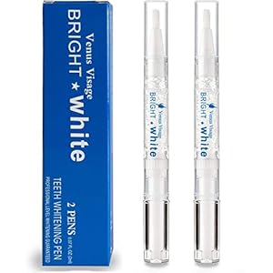 Venus Visage Tandenbleekpen (2 pennen), meer dan 20 toepassingen, effectief, pijnloos, geen gevoeligheid, reisvriendelijk, gemakkelijk te gebruiken, mooie witte glimlach, natuurlijke muntsmaak (munt)