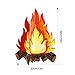 Boao 6 Set Large Fake Fire 16 x 13 Inch Big Fake Flame Camping Decoration 3D Cardboard Campfire Artificial Flames Thanksgiving Christmas Party Campfire Party Decoration or Camp Bachelorette