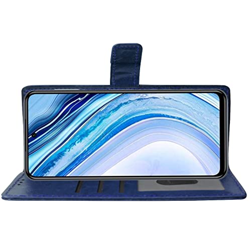 Image of Flip Cover Compatible with Mi Redmi Note 9 Pro | Premium Leather Finish | Inbuilt Pockets & Stand | Flip Cover Back Case for Mi Redmi Note 9 Pro /Note 9 Pro Max /Poco M2 Pro (Blue)