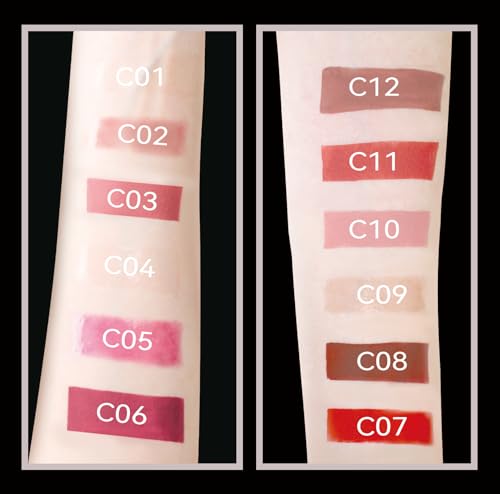 MLSMILE 12PCS Lip Gloss Set, Shiny & Matte liquid lipstick, Long-Lasting Lip Glaze for Women & Girls, Non-Sticky Lip Makeup Kit with Hydrating Formula, Birtiday Gift (5 Shiny + 7 Matte)