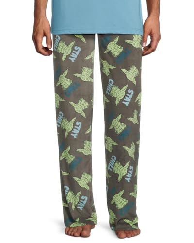 Star Wars The Mandalorian Men's Baby Yoda The Child Grogu Stay Chill 2 PC Pajama Set3