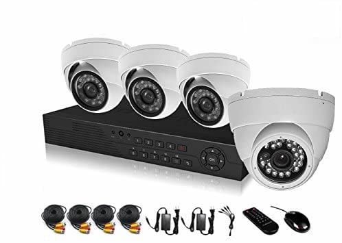 Hdview 6Ch Hybrid: 4 Channel Security Dvr And 1 Channel Nvr, With 1Tb Hard Drive, 1080P Hd Megapixel Security Camera Surge-Protection Dvr Kit, 4 X 2.4Mp 1080P Infrared Cameras Package System #TOP16